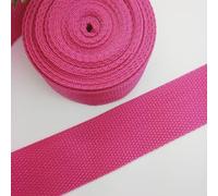 Sangle plate en nylon robuste de 10 m pour intérieur et extérieur - Sangle durable pour réparation de bricolage et de camping - Rouge rose - 3,8 cm de large