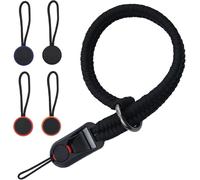 Sangle Poignet Appareil Photo,Avec 4 Pack Déclenchement Rapide Cordon Dragonne Courte Dragonne Appareil Photo,Poignée Appareil Photo,Sangle de Poignet pour Appareil Photo en Paracord Réglable-Noir