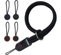 Sangle Poignet Appareil Photo,Avec 4 Pack Déclenchement Rapide Cordon Dragonne Courte Dragonne Appareil Photo,Poignée Appareil Photo,Sangle de Poignet pour Appareil Photo en Paracord Réglable-Noir