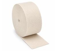 Sangle Polyester Beige 3,2 cm x 5 m Bande Tressée Épaisse Quotidien | Ruban Tressé Résistant Réversible pour Couture, Tapisserie, Bagages, Laisse pour Animaux & Loisirs Créatifs