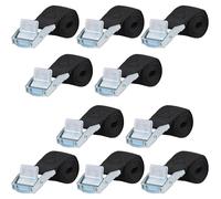 Sangle Porte Velo 10 PCS 50cm x 25 mm Straps Sangle d'Arrimage à Griffe de Fixation Charge Maximale 250 kg DIN pour Fixation Moto/Voiture/Porte Vélo/Bagage Déménagement Puissance de Traction