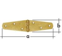 Sangle pour caisse avec goupille rivetée galvanisée jaune 150x35x2,0mm