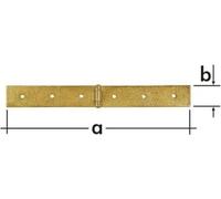 Sangle pour caisse avec goupille rivetée galvanisée jaune 150x55x3,0mm