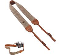 Sangle pour Caméra,Ceinture de Cou en Toile de Coton Tressée avec Bandoulière Réglable pour Tous Les Appareils Photo Numériques DSLR Canon,Fuji,Nikon,Olympus,Pentax,Sony-Kaki