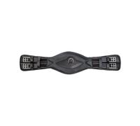 Sangle pour cheval courte avec élastique en cuir souple Kavalkade Comfort Noir 80 cm
