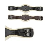 Sangle pour cheval courte fausse fourrure avec élastique Kavalkade Foster Comfort Noir 60 cm