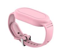 Sangle pour Galaxy SmartTag 2: AIYAAIYA Étui de Protection en Silicone Souple Caché Étanche pour Bracelet Compatible avec Samsung Smart Tag 2 pour Enfants, Personnes âgées et Enfants (Rose)