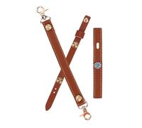 Sangle pour Lampe de Camping Marron, Lot de Set, Cuivre et Cuir Microfibre | Installation Rapide, Haute Résistance, Multifonction, Légère, pour Camping