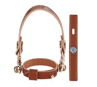 Sangle pour Lanterne de Camping Réglable, Lot de Set, Marron, Cuivre | Microfibre Cuir, Légère et Résistante, Installation Rapide, Longueur Ajustable