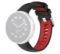 Sangle Pour Polar Vantage V2 Dual Color Silicone Band Sangle De Montre De Remplacement Avec Une Tige De Raccordement Noir Rouge