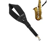 Sangle Pour Saxophone,Sangle pour Saxophone Ténor Réglable Cordon de Port - Accessoire de Portage Instrument de Musique Rembourré pour Saxophoniste Débutant et Professionnel