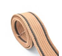 Sangle rayée marron et noire en coton résistant, largeur 38 mm, for collier de chien ou bandoulière sac à main pour Anses de Sac(1yard)