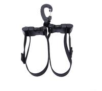 Sangle réglable pour palmes de plongée avec double boucles rapides et crochet en métal pour une fixation pratique des palmes (noir)