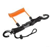 Sangle rétractable pour caméra de plongée avec cordon à ressort en acier 304 avec crochets rotatifs à dégagement rapide pour la plongée avec tuba (orange)