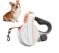 Sangle rétractable pour chien - Lumière LED avec distributeur de sacs à déchets - Corde de promenade pour chien pour la nuit | Pour moins de 30 kg pour chiens de petite et moyenne race, dressage de