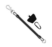 Sangle Téléphone | Sangle Multifonction Antivol Rétractable Ajustable | Lanière Téléphonique Anti-Perte,pour ski, randonnée, cyclisme, alpinisme, voyages, trajets, Noir, Se référer à la description