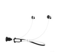Sangle tour de cou anti-perte en silicone compatible avec Pixel Buds 2A 2025 et Pro 2 2024, cordon réglable pour écouteurs sans fil (noir et blanc)