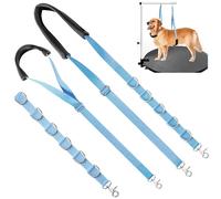 Sangle ventrale de toilettage pour chien - Extension de bras de table de toilettage pour chien avec boucle de serrage et sangle de retenue de bain sans position assise pour coupe de poils de chien de