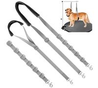Sangle ventrale de toilettage pour chien - Extension de bras de table de toilettage pour chien avec boucle de serrage et sangle de retenue de bain sans position assise pour coupe de poils de chien de