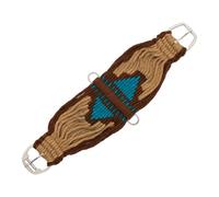 Sangle western pour cheval en mohair au design aztèque Pool's Marron 81 cm