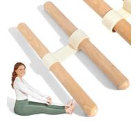 Sangle Yoga pour Stretching à Hauteur Variée Etirement en Bois de Hêtre pour Sport Maison du Yoga Détend le Muscle Étirer L'épaule le Dos Cou et Jambe Outil de Relaxation par Pilates