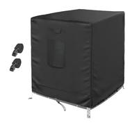 Sangles 420D pour unité de climatisation extérieure avec housse Oxford anti-poussière - Après-shampoing imperméable noir réglable (76,2 x 76,2 x 81,3 cm ou 91,4 x 91,4 x 99,1 cm) Protection (91,4 x