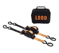 Sangles à Cliquet Automatique 3,2 m x 25 mm avec Valise de Transport - Résistance 700 kg, Certifiées EN12195-2, Arrimage de Moto, Remorque ou Quad. Lot de 2