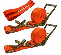 Sangles à cliquet, Sangles à cliquet Robustes de 5,1 cm x 5,1 m, Charge jusqu'à 4 535,9 kg pour camions, Sangles d'arrimage pour appareils de déménagement, équipement de pelouse, Moto dans Un Camion