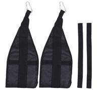 Sangles Abdominales Suspendues pour Entraînement 1 Set en Nylon Noir | Suspendre Murale, Résistance à Sueur, Anneaux Intégrés, Usage Musculation et Barre de Traction
