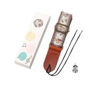 Sangles brodées minimalistes pour ukulélé avec clous d'extrémité inclus. Sangles brodées minimalistes pour ukulélé avec clous d'extrémité inclus