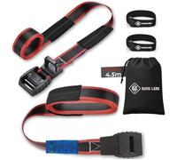 - Sangles D& 39 arrimage Longues avec Protection - Sangle Moto Remorque Porte Vélo - pour Barres De Noir-Rouge 2 x 4 5m 2 X 4 BRIDE