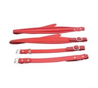 Sangles d'accordéon confortables et en cuir au design ergonomique pour instruments de basse avec longueur réglable (rouge)