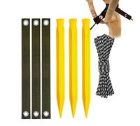 Sangles d'arbre de jalonnement, kit de support de plantes résistantes, cordes réfléchissantes pour jardinage, accessoires d'herbe, sol commun et sol sableux