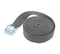 Sangles d'arrimage à cliquet de 25 mm * 6 m, Sangles d'arrimage Robustes, Ceintures de Tension à Boucle à Came réglables pour Le Montage sur des Porte-vélos, remorque de Bagage de Voiture - Gris