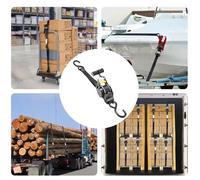 Sangles d'arrimage à cliquet rétractables | Cargo Mall Sangle à cliquet rétractable | Fournitures de sangles automobiles robustes pour motos, remorques, VTT