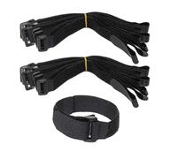 Sangles d'arrimage de Batterie,Petite Sangle Lot de 20 Attaches de câble Auto-adhésives en Nylon, réutilisables, antidérapantes, for Batterie, Accessoires RC, 50 x 2 cm(30x2cm-black)