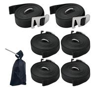 Sangles d'arrimage pour auvent de camping-car - Jeu de six sangles réglables robustes,Accessoires pour Auvent de | Pour tente, barnum, bateau, fenêtre, lit, camping, extérieur, camion, kayak