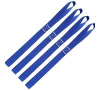 Sangles d'Arrimage pour Moto 500kg 2,5cm x 30,5cm (4 pièces) - Lanière de Fixation Noire, Boucles de Retenue pour Transport de Moto, Lanières de Fixation pour Remorque, Boucles d'arrimage pour Empêche