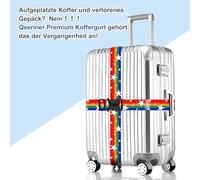 Sangles De Bagages Arc-en-Ciel 2Pcs, Sangles De Bagages Rainbow White Star, Sangles De Bagages Personnalisées, Sangles De Bagages Réglables, Sangles De Cravate Élastiques