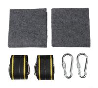 Sangles de balançoire d'extérieur de qualité supérieure pour chaises suspendues - 1 5 m de long - Avec crochets à ressort et protections d'arbre pour une sécurité accrue - Bords jaunes