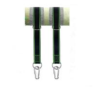 Sangles de balançoire d'extérieur haute résistance - Solution complète de suspension avec crochets à ressort et coussinets de protection pour arbre (bords verts)