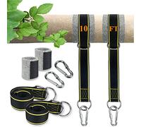 Sangles de balançoire extra longues pour arbre, kit de sangles de suspension pour balançoire d'arbre de 3 m, peut supporter 1 360,8 kg avec protection d'arbre, mousqueton robuste, parfait pour les