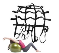 Sangles de balle de yoga, bande de ballon de pilates, accessoire de yoga réglable pour exercices, ceinture légère et réglable pour fitness maison sports d'étirement aérobic voyage renforcement