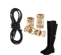 Sangles de bottes pour femme - Lacets élastiques - Sangles antidérapantes - 1 paire de bandes élastiques réglables et confortables - Sangles ne tombent pas pour bottes hautes, or, voir description