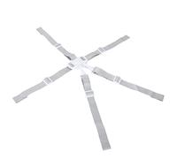 Sangles de Chaise Haute, sécurité Portable et Matériau Confortable Harnais de bébé à 5 Points Robuste Léger pour Poussette Poussette (Bracelet bouton blanc 5 points)