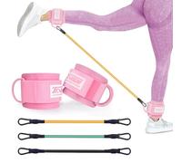 Sangles de cheville avec poignets, bandes de cheville pour l'entraînement, bande de résistance de la cheville pour jambes, équipement d'entraînement pour fessiers pour kickback, entraînement de