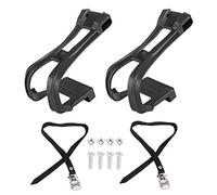 Sangles de Clips d'orteil pour vélos 100% Tout Neuf Clips de pédale d'orteil antidérapants de Haute qualité Plastique d'ingénierie léger et Durable Noir 14x7x5cm 1 Ensemble pour
