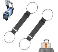 Sangles de Connexion pour Bagages Multi-usages, indispensables pour Les Bagages, Boucle réglable, imperméables et résistantes à l'usure, Sangles de Connexion pour valises (Noir*2)