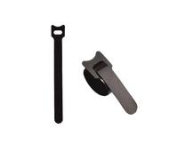 Sangles de fixation multi-usages, 50 pièces, attaches ruban, bandes boucles à crochet réutilisables, organisateur câbles métalliques, enveloppes cordons(Black)