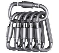Sangles de hamac en Polyester renforcé spécial,2 pièces,5 anneaux,barbelé à haute charge,noir,pour Camping en plein air - Type 5Pcs Grey